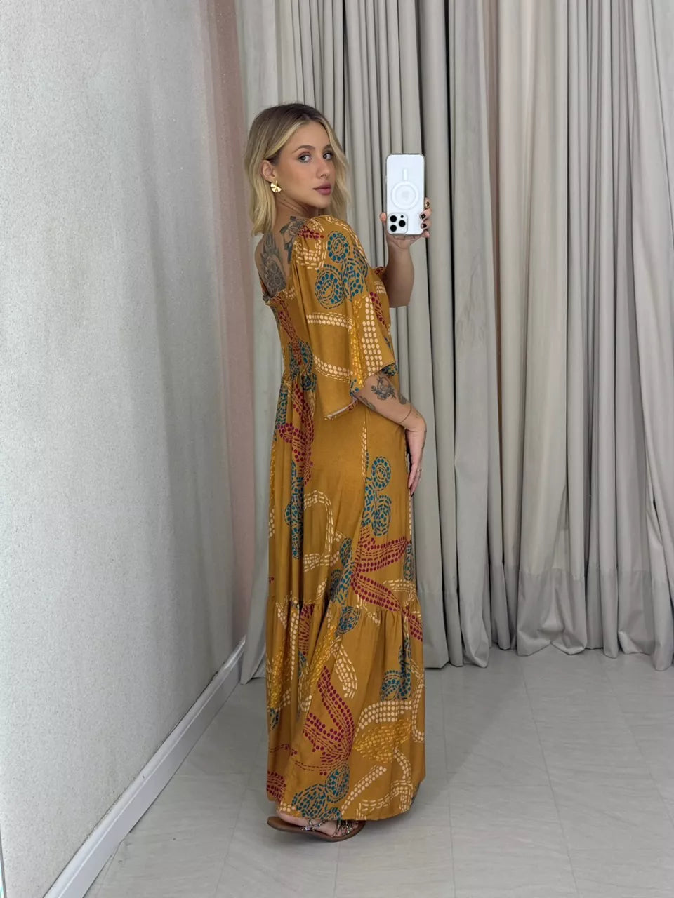 Vestido Longo Algodão
