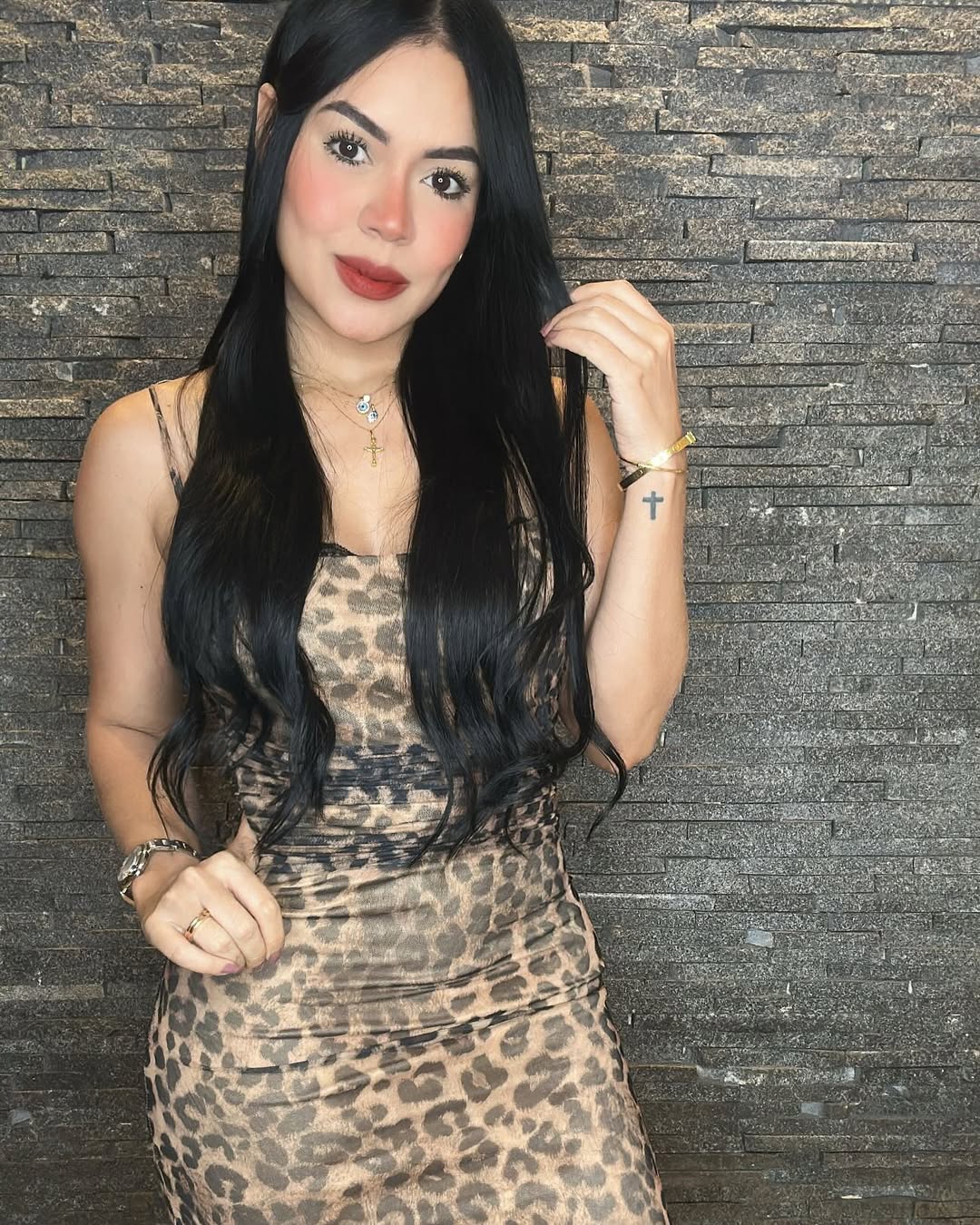 Vestido Justo Estampa Animal